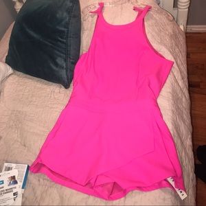 Hot pink romper skort